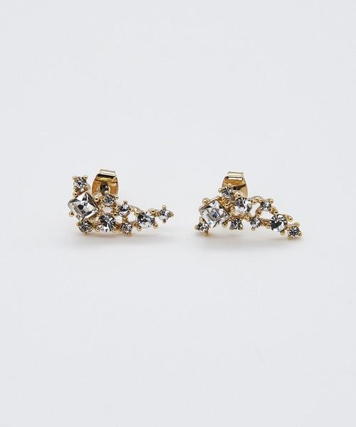 ciite' ピアス ビジューラインストーンピアス (両耳用) レディース