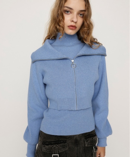 ニット セーター Cropped Boucle Knit Tops（クロップドブークレニットトップス） レディース ブークレクルーネックニット（ニット/セーター） | OPAQUE.CLIP