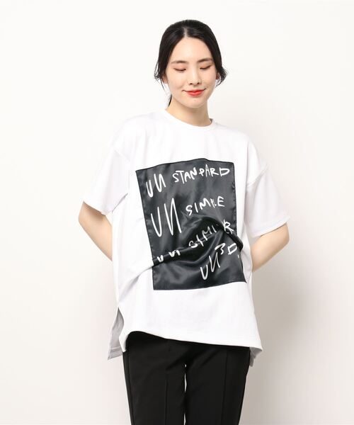 「UN3D.」 半袖Tシャツ FREE ブラック レディース UN3D. 「UN3D.」 半袖Tシャツ FREE ブラック レディース