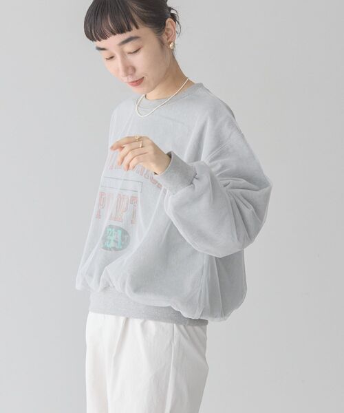 AMERICAN HOLIC トレーナー スウェット チュールレイヤードロゴ