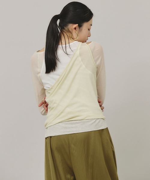 タンクトップ ノースリーブ Curensology(カレンソロジー)/「5AWARENESS」コットン2WAYタンクトップ レディース Curensology タンクトップ ノースリーブ Curensology(カレン