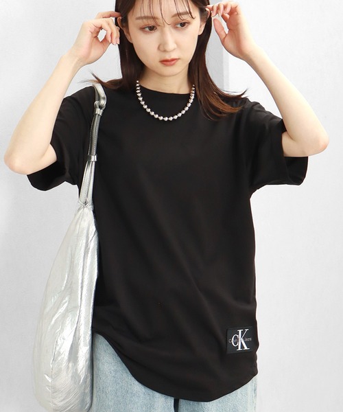   CKロゴ スクエアブラー 半袖Tシャツ Amazon.co.jp: (カルバンクライン) CALVIN KLEIN 2枚セット ユニ