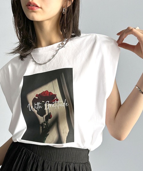 tシャツ シルケットフォトT flower レディース classicalelf tシャツ シンプルなのに着映える！お花フォト