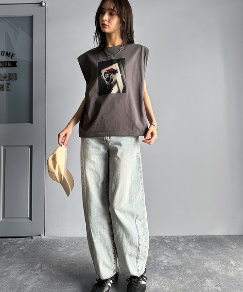 tシャツ シルケットフォトT flower レディース シルケットフォトT flower（Tシャツ/カットソー）｜Lui's
