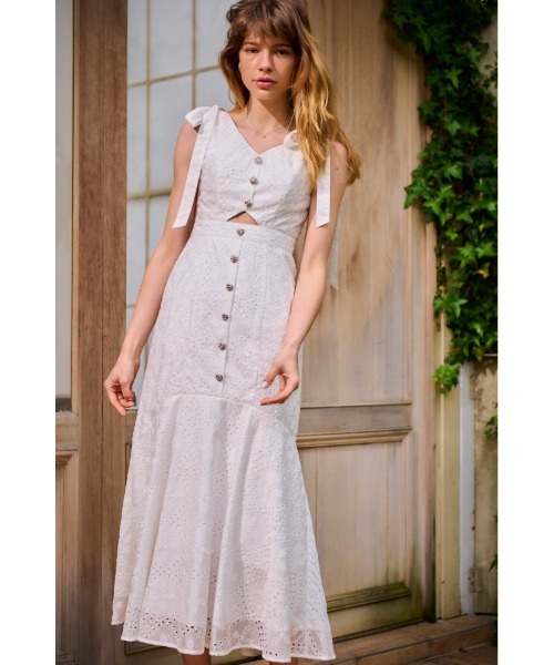 エステラケー ワンピース Estella.K ワンピース Margarita Dress Vネックスイッチング