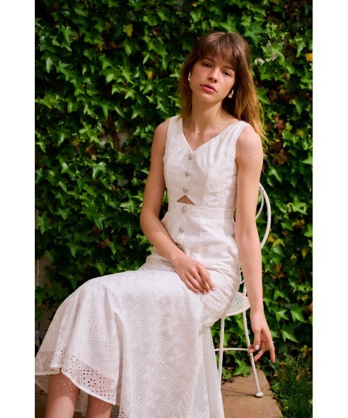 Estella.K ワンピース Margarita Dress Vネックスイッチング