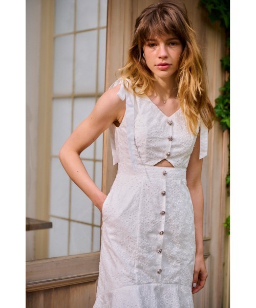 Estella.K ワンピース Margarita Dress Vネックスイッチング