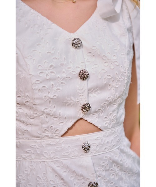 Estella.K ワンピース Margarita Dress Vネックスイッチングドレス