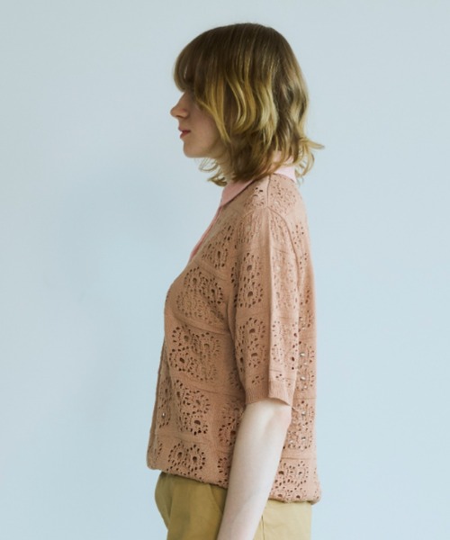 ポロシャツ ポロ New Classic レースポロニット レディース OPULENCE ポロシャツ ポロ New Classic レースポロニット