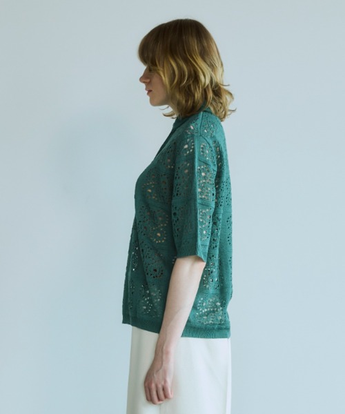 ポロシャツ ポロ New Classic レースポロニット レディース OPULENCE ポロシャツ ポロ New Classic レースポロニット