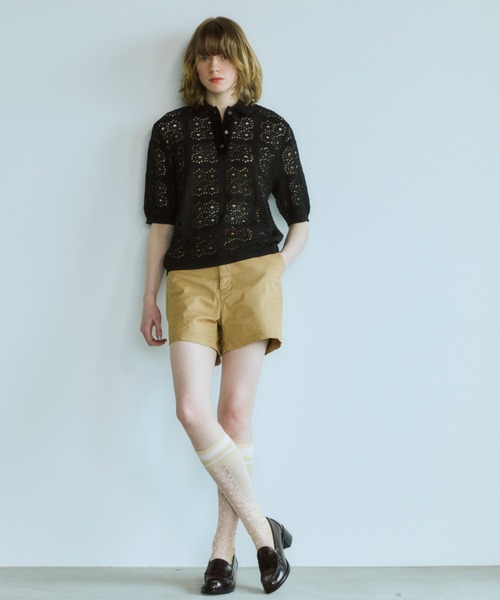 ポロシャツ ポロ New Classic レースポロニット レディース OPULENCE ポロシャツ ポロ New Classic レースポロニット