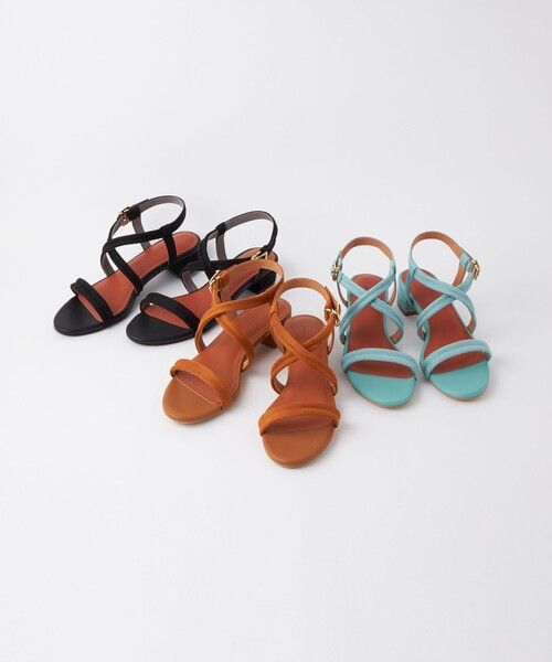新品未使用 パデットクロスデザインサンダル green label relaxing サンダル パデッドクロス サンダル（3cm