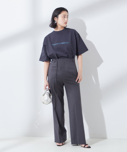 journal standard L'essage tシャツ POETMEETSDUBWISE LOGO Low