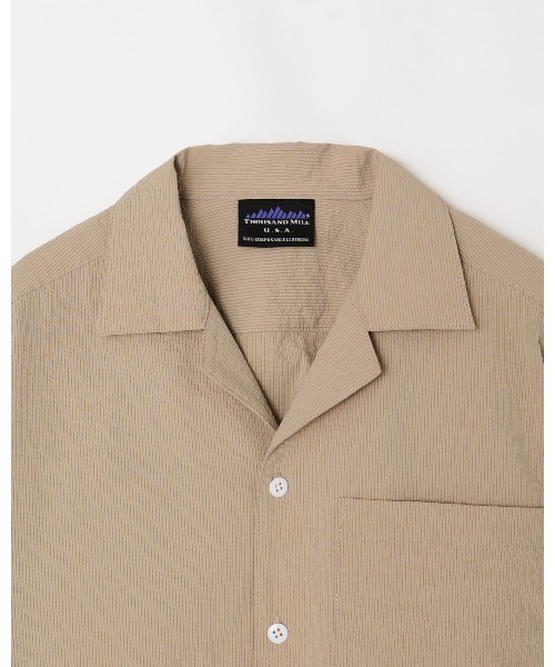 ブラウス シャツ 「THOUSAND MILE」SHORT SLEEVE SHIRT LINEN LIKE CHECK ショートスリーブシャツ　リネン THOUSAND MILE シャツ 「THOUSAND MILE」SHORT SLEEVE SHIRT