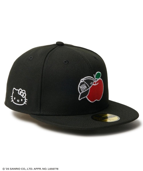 ハローキティ キャップ ブラック　ニューエラ　帽子 NEW ERA・ニューエラ 59FIFTY HELLO KITTY キャップ ブラック