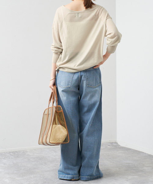 Spick＆Span カーディガン ウォッシャブルシアーカーディガン