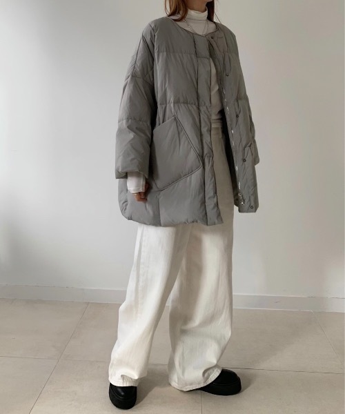 「Didot.showroom」 ダウンジャケット FREE アイボリー レディース_画像6