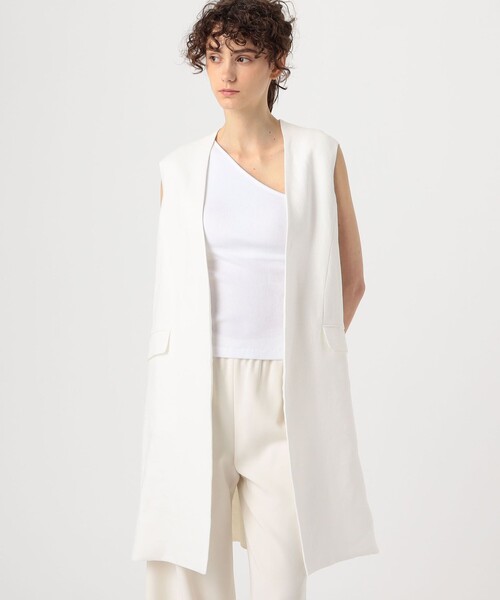 DES PRES ベスト ジレ ファブリックコンビ ロングジレ