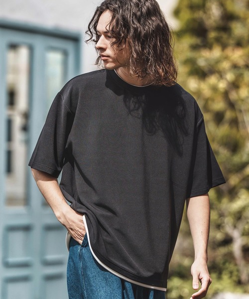 CAMBIO（カンビオ） tシャツ mt9660-フェイクレイヤードTシャツ メンズ