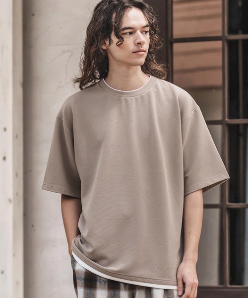 CAMBIO（カンビオ） tシャツ mt9660-フェイクレイヤードTシャツ メンズ