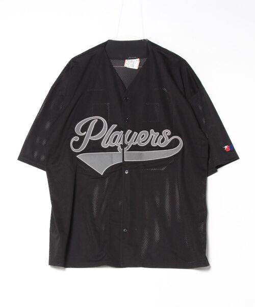 シャツ a.p.o.v. フェルトロゴ＆ナンバリングメッシュベースボール