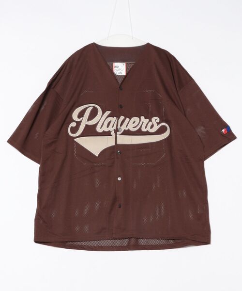 シャツ a.p.o.v. フェルトロゴ＆ナンバリングメッシュベースボール