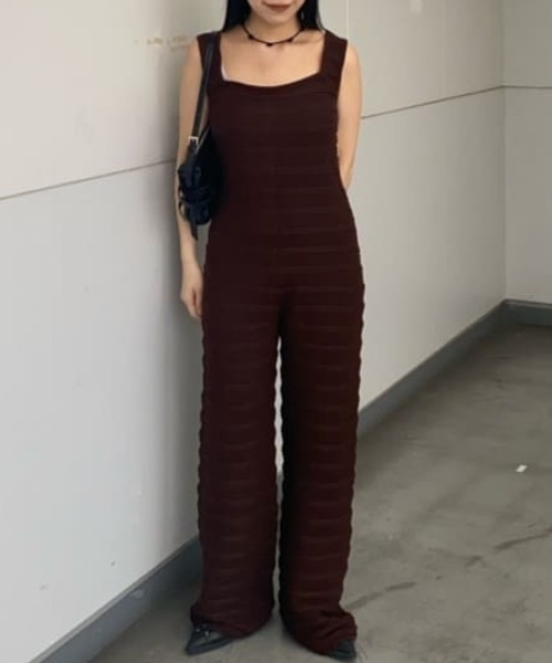 サロペット・オーバーオール・オールインワン THROW SQUARE NECK JUMPSUITS THROW by SLY オールインワン SQUARE NECK JUMPSUITS スクエア