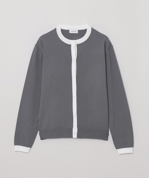 Mackintosh philosophy バイカラートリミングカーディガン MACKINTOSH PHILOSOPHY カーディガン 「WEB&一部店舗限定」バイ