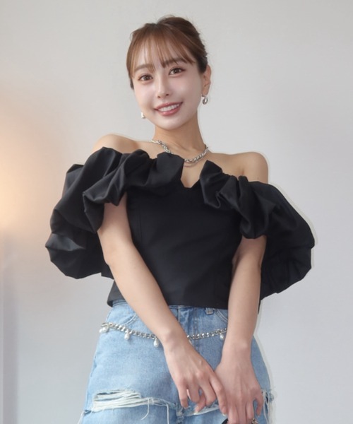 JOSE MOON（ジョゼムーン） tシャツ 半袖 BALLON SLEEVE TOP/バルーン