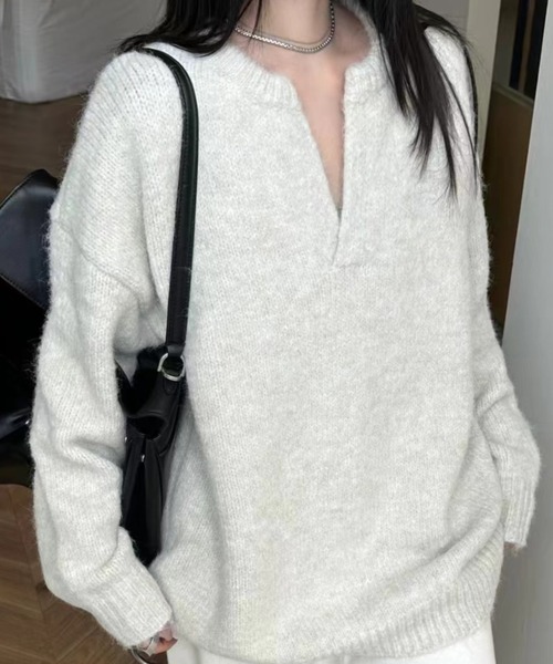 「ap retro」 長袖ニット FREE ブルー レディース_画像5