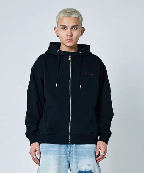 すぐ届く！◆SUPPLIER サプライヤー◆クロスロゴ ジップフーディ SUPPLIER(サプライヤー) - Lightweight Cross Zip Hoodie クロス