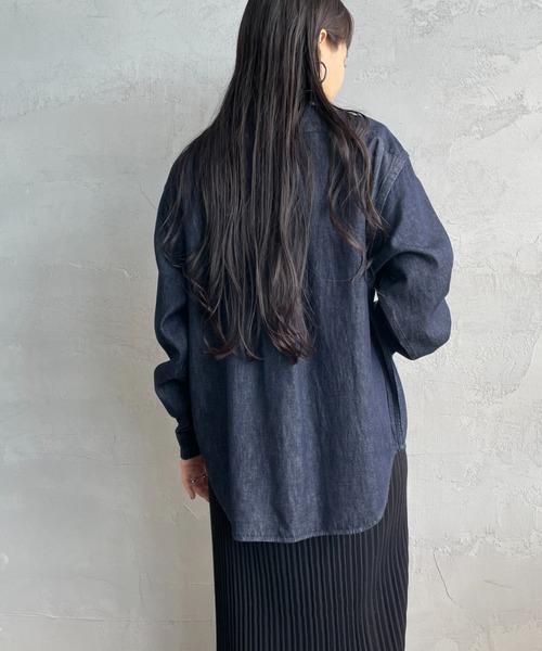 DANTON デニムブルー 長袖シャツ 38 Danton 「DANTON」 長袖シャツ 38 ブルー レディース : ZOZOTOWN