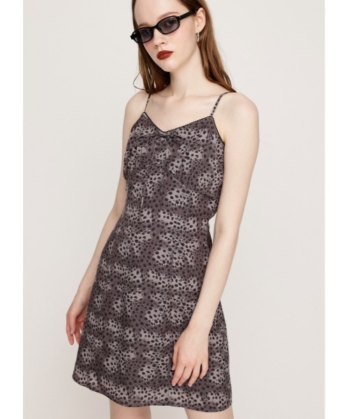 SLY（スライ） ワンピース LEOPARD SHORT CAMI OP レオパード ショート