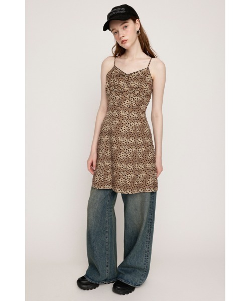 SLY（スライ） ワンピース LEOPARD SHORT CAMI OP レオパード ショート