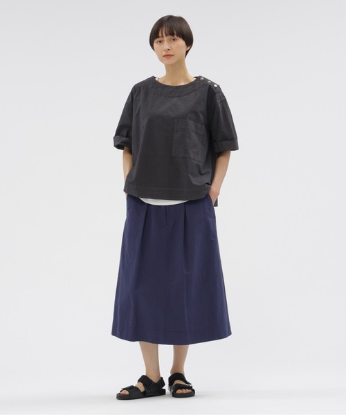 ブラウス シャツ GARMENT DYE PLAIN POPLIN レディース MHL. ブラウス シャツ GARMENT DYE PLAIN POPLIN レディース
