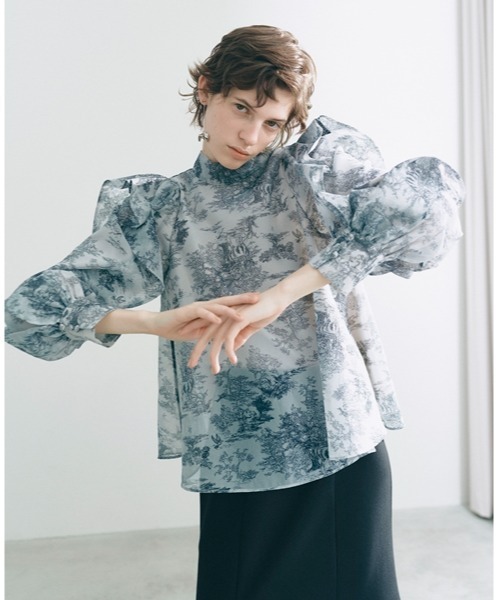 「SNIDEL」 長袖ブラウス ONE SIZE グレー レディース