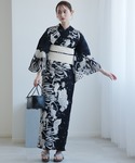 浴衣 浴衣3点セット 誉田屋源兵衛 蓮 黒 日...の詳細画像2
