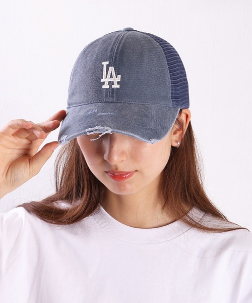 [MLB] Basic Washed Mesh Cap メッシュキャップ 韓国人気 MLB キャップ 帽子 「日本未入荷」MLB KOREA ベーシック