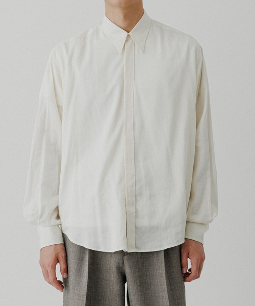 ADAM ET ROPE'（アダムエロペ） シャツ ソフト コットン ドレープ