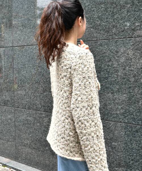 le.coeur blanc コート アウター TORRAZZO DONNAツイードニット