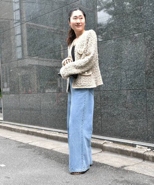 le.coeur blanc コート アウター TORRAZZO DONNAツイードニット