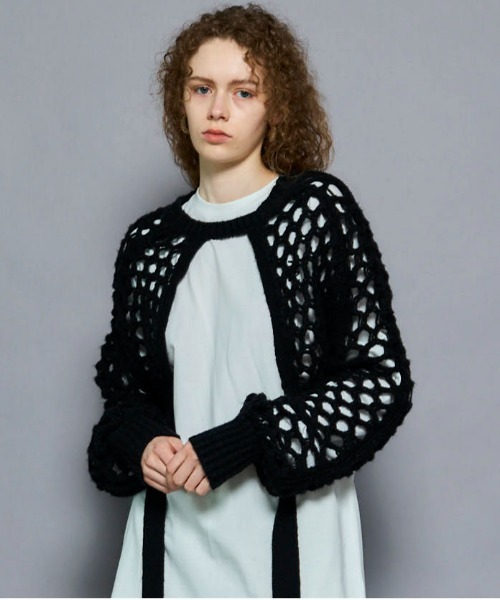 カーディガン 「25AW PRE-ORDER」2way Mesh Knitted Bolero/2WAYメッシュニットボレロ「MAISON SPECI