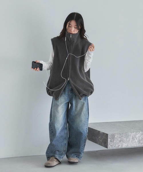 feepur ジーンズ デニム デニムパンツ バレルレッグデニムパンツ