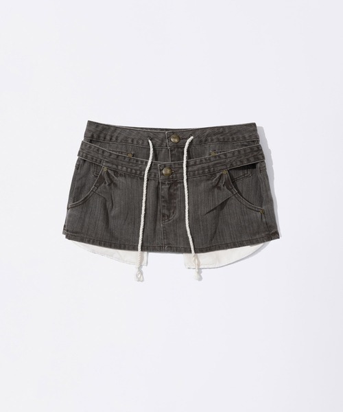 SCULPTOR スカート Apron Layered Mini Skirt : ZOZOTOWN Yahoo