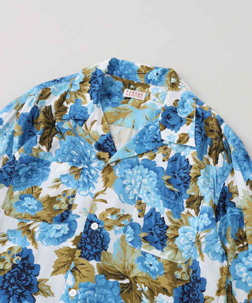 EDIFICE シャツ fursac (フルサック) Dark Flower Print Open
