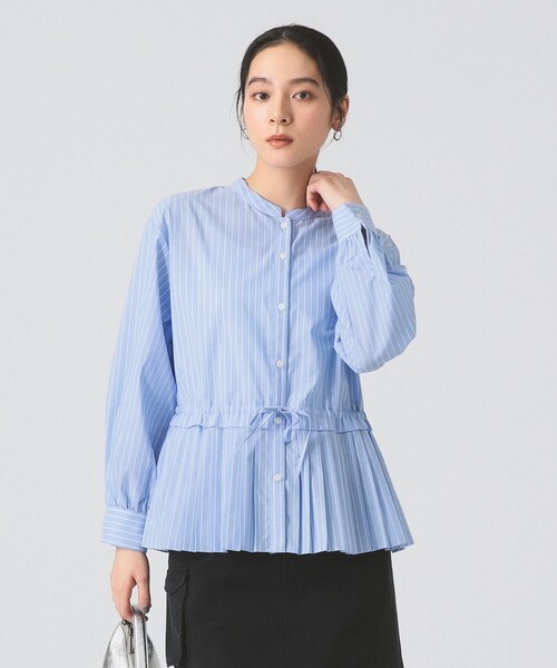 Ray BEAMS（レイ ビームス） ブラウス シャツ プリーツ キリカエ