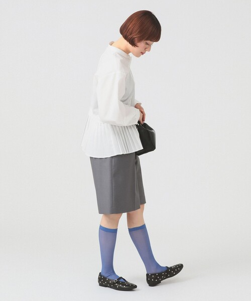 Ray BEAMS（レイ ビームス） ブラウス シャツ プリーツ キリカエ