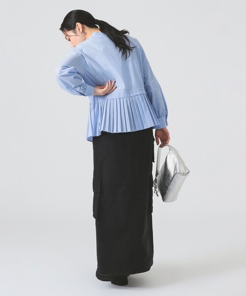 Ray BEAMS（レイ ビームス） ブラウス シャツ プリーツ キリカエ