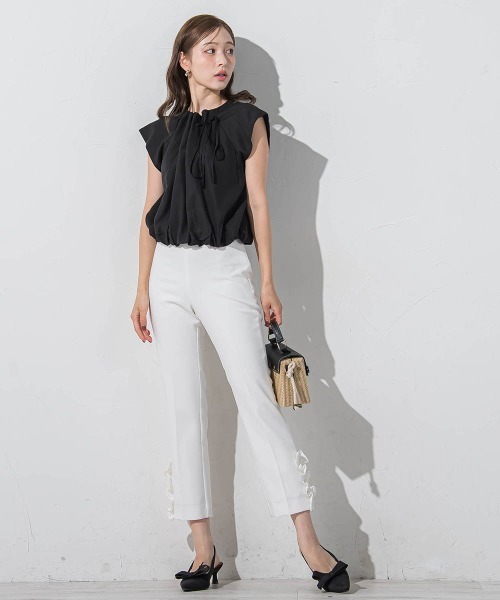 「QUEENS COURT」 半袖ブラウス M ブルー レディース_画像5