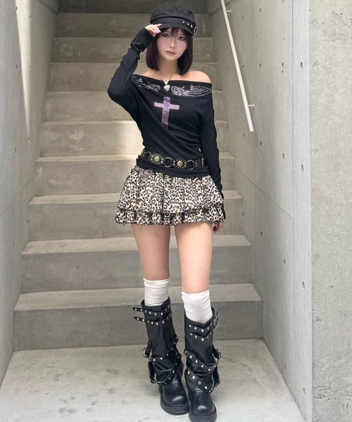スカート STELLAR MINI SKIRT ZIPPER CLUB スカート leopard tiered mini skirt : ZOZOTOWN Yahoo!店